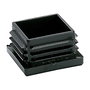 Micel Contera Cuadrada Aletas CNT03 para Patas de Silla y Mesa 35x35mm Negro Interior 31-33mm Polietileno 25 Unidades