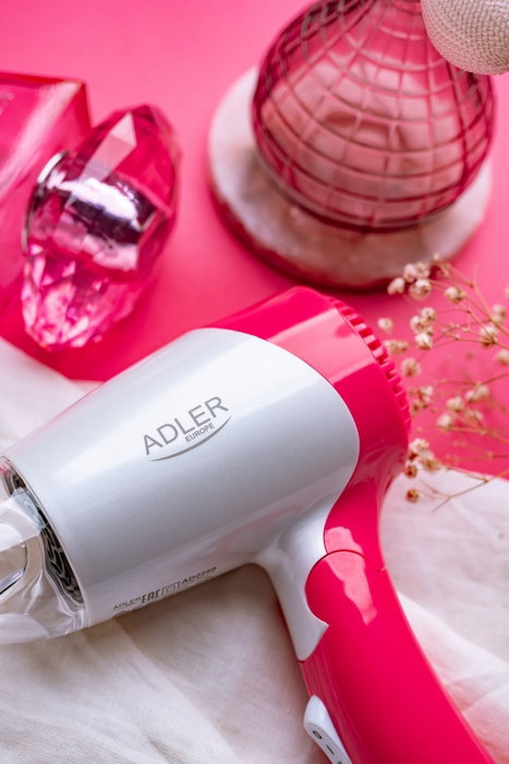 Adler AD 2259 Secador de Pelo Blanco Perlado con Rosa
