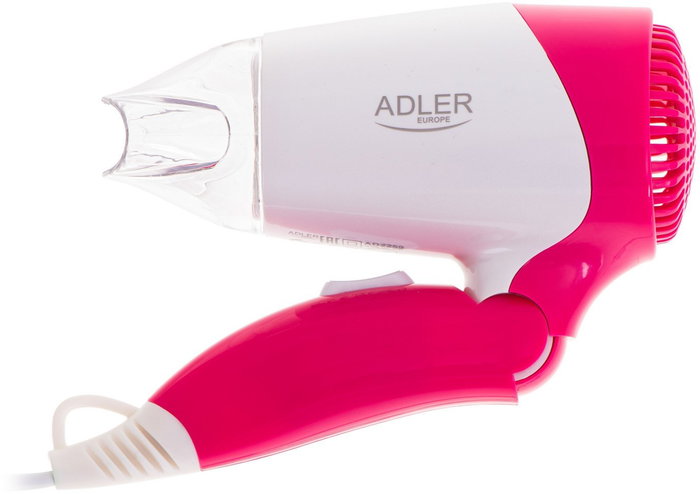 Adler AD 2259 Secador de Pelo Blanco Perlado con Rosa