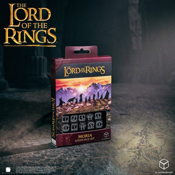Q Workshop El Señor de los Anillos: Pack de 10 Dados D6 Moria (Glow in the dark) inevitable Q Workshop El Señor de los Anillos: Pack de 10 Dados D6 Moria (Glow in the dark) inevitable