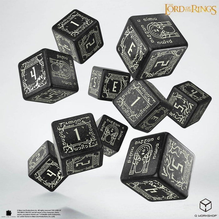 Q Workshop El Señor de los Anillos: Pack de 10 Dados D6 Moria (Glow in the dark) inevitable Q Workshop El Señor de los Anillos: Pack de 10 Dados D6 Moria (Glow in the dark) inevitable