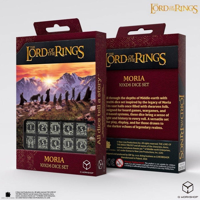 Q Workshop El Señor de los Anillos: Pack de 10 Dados D6 Moria (Glow in the dark) inevitable Q Workshop El Señor de los Anillos: Pack de 10 Dados D6 Moria (Glow in the dark) inevitable