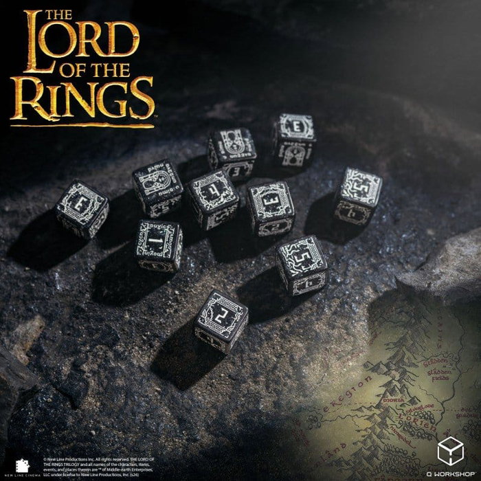 Q Workshop El Señor de los Anillos: Pack de 10 Dados D6 Moria (Glow in the dark) inevitable Q Workshop El Señor de los Anillos: Pack de 10 Dados D6 Moria (Glow in the dark) inevitable