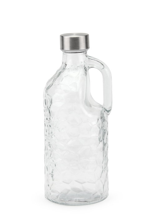 La Mediterranea Botella de Vidrio con Asa y Tapa de Metal 1.1L