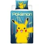 Pokemon Juego de Cama Reversible Pikachu Laser Microfibra 1 Funda Nórdica 140 x 200 cm + 1 Funda de Almohada 63 x 63 cm