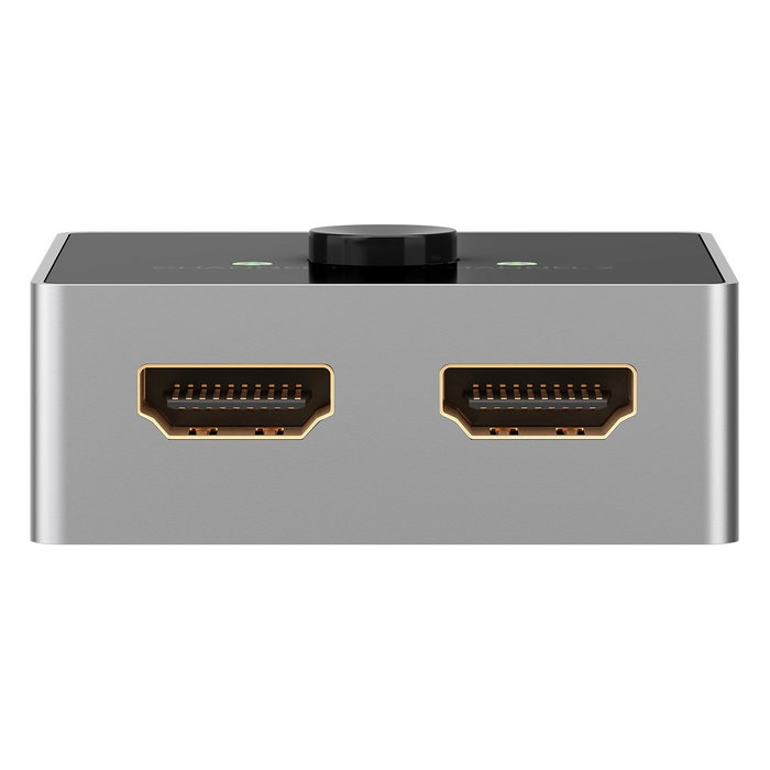 Goobay Manuelle HDMI-Umschaltbox 2 en 1 (4K @ 60Hz) Negro/Plateado