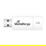 MediaRange MR970 USB Stick 4GB USB 2.0 Slider Rojo