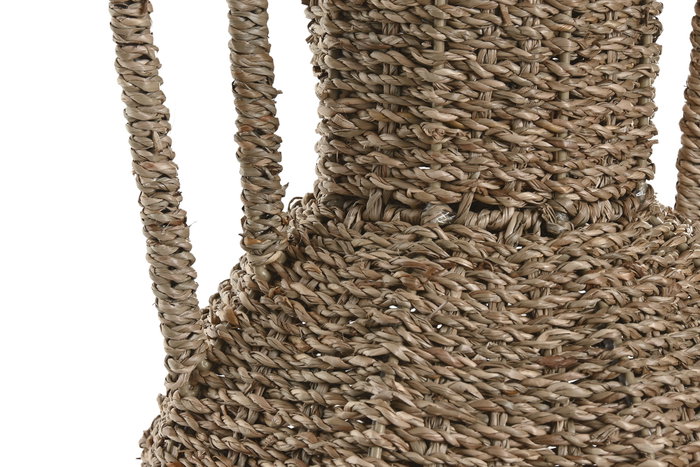 DKD Home Decor Jarrón Seagrass Metal Natural 27x27x46 DKD Home Decor Jarrón Seagrass Metal Natural 27x27x46