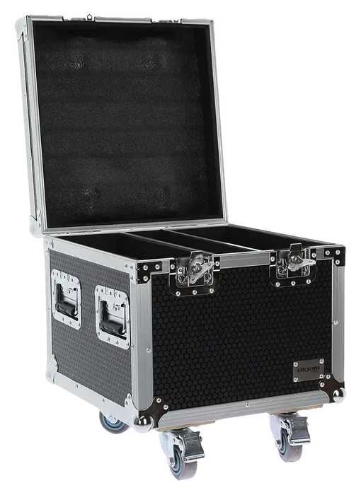 Algamlight Flight Case para 2 Blinder FL600V-IP CW WWA con Ruedas y Compartimento