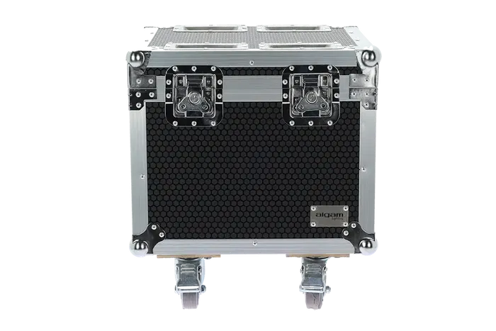 Algamlight Flight Case para 2 Blinder FL600V-IP CW WWA con Ruedas y Compartimento