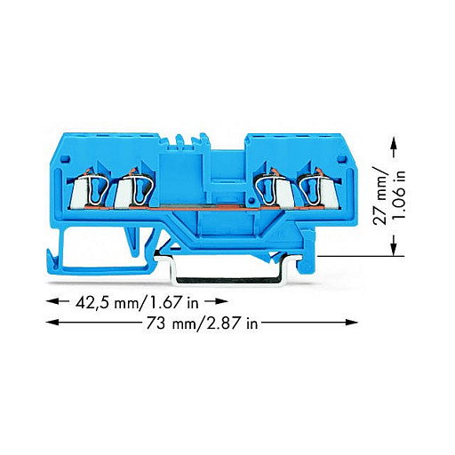 WAGO 279-834 Regleta de 4 mm, 800 V