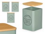Kinvara Tarro Tapa Bambú Verde Menta Surtidos 9.8x9.8x13.8 cm (Set de 12)
