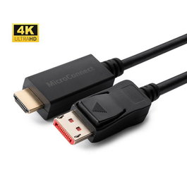 MicroConnect Cable DisplayPort 1.4 a HDMI 2.0 4K de 3m para Transmisión de Video HD