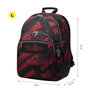 Totto Mochila Escolar Crayones MA04ECO029-2310N-5C5 Tiza Roja 20 Litros con Neceser y Bolsa para Calzado