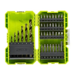 Ryobi RAK38SDD - Estuche de 38 puntas para perforación y atornillado (Incluye brocas HSS, PH, PZ, T, SL, TX, HEX)