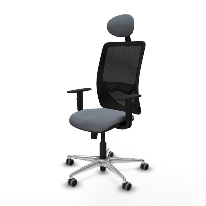 PIQUERAS Y CRESPO Silla de oficina Zulema con mecanismo Sincro, Gris y Negro PIQUERAS Y CRESPO Silla de oficina Zulema con mecanismo Sincro, Gris y Negro