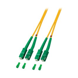 EFB Elektronik Cable de fibra óptica OS2 duplex SC/APC-SC/APC 10m amarillo