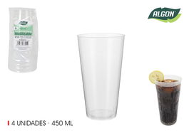 Algon Set 4 Vasos Cocktail 450 ml (64 Unidades)