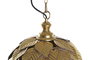 DKD Home Decor Lámpara de Techo de Metal con Hojas, Dorado
