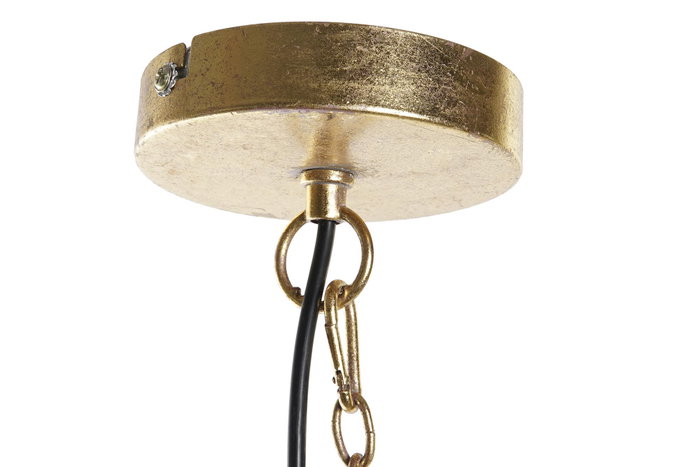 DKD Home Decor Lámpara de Techo de Metal con Hojas, Dorado