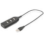 Digitus Hub USB 2.0 de 4 puertos AB-50001-1 Negro