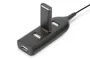 Digitus Hub USB 2.0 AB-50001-1 - Concentrador de 4 Puertos, 480 Mbps, Alimentación por Bus USB, Color Negro
