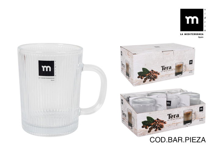 La Mediterranea Taza "Tera" con Asa, 350 cc, ø8x10 cm (48 Unidades) La Mediterranea Taza "Tera" con Asa, 350 cc, ø8x10 cm (48 Unidades)