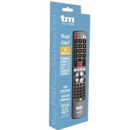 Tm Electron Mando Universal TV Magic 6 en 1 TMURC506 para Samsung, LG, Sony, Panasonic, Philips, Hisense