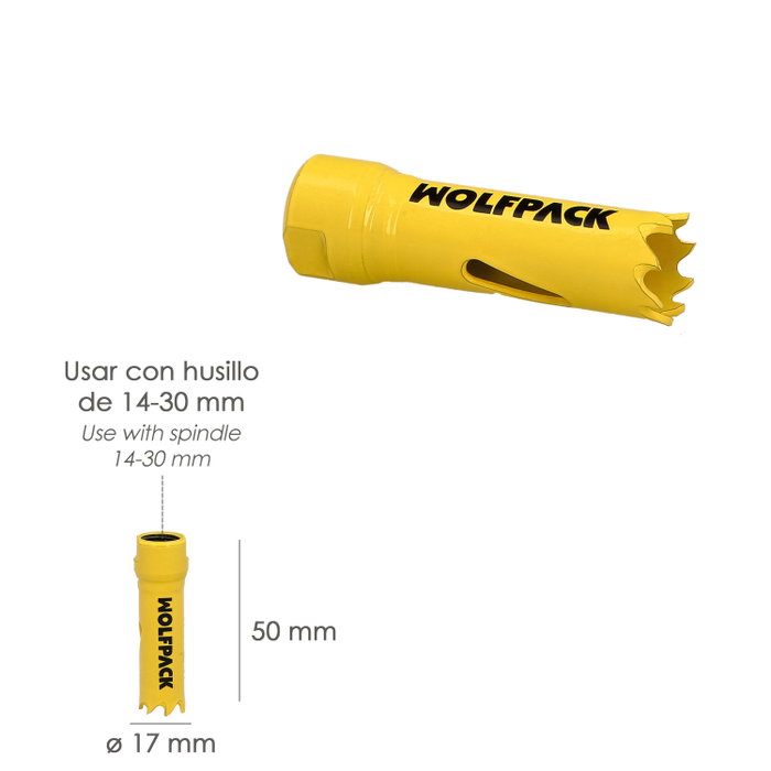 WOLFPACK LINEA PROFESIONAL Corona Sierra Bimetal Ø 17 mm WOLFPACK LINEA PROFESIONAL Corona Sierra Bimetal Ø 17 mm