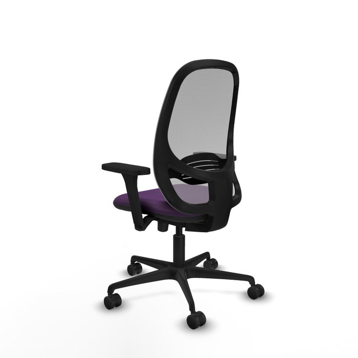 PIQUERAS Y CRESPO Silla de oficina Cilanco con mecanismo Sincro/Traslack, Morado y Gris
