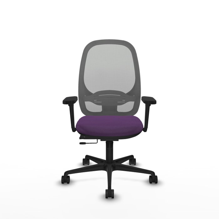 PIQUERAS Y CRESPO Silla de oficina Cilanco con mecanismo Sincro/Traslack, Morado y Gris