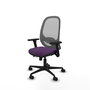 PIQUERAS Y CRESPO Silla de oficina Cilanco con mecanismo Sincro/Traslack, Morado y Gris
