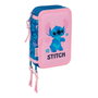 Safta Plumier Stitch Disney Triple Cremallera 37 Piezas