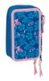 Safta Plumier Triple Estuche Escolar con 37 Piezas, Capacidad 12.5 x 19.5 x 5.5 cm, Para Material de Oficina y Papelería