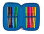 Safta Plumier Triple Estuche Escolar con 37 Piezas, Capacidad 12.5 x 19.5 x 5.5 cm, Para Material de Oficina y Papelería