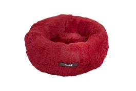 Freedog Cama Donut Rojo Con Asa 65x65 cm para Perros y Gatos