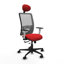 PIQUERAS Y CRESPO Silla de oficina Zulema Roja con Malla Gris