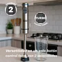 Grunkel BM-1500SET Batidora de Mano 1500W Acero Inoxidable Negro, Set con Vaso Medidor, Picadora, Varilla y Soporte Organizador