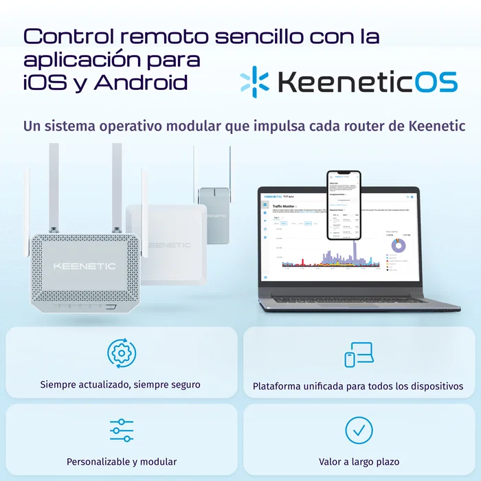 Keenetic Buddy 6 KN-3411 AX3000 Wi-Fi 6 Extender Mesh con Puerto Gigabit