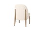 DKD Home Decor Silla Urban Tapizada, Colección Top Chairs 2c24, Estilo Horeca, Acabado Decapé en Blanco y Natural, Dimensiones: 63.5 x 85 x 54.5 cm