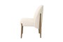 DKD Home Decor Silla Urban Tapizada, Colección Top Chairs 2c24, Estilo Horeca, Acabado Decapé en Blanco y Natural, Dimensiones: 63.5 x 85 x 54.5 cm