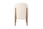 DKD Home Decor Silla Urban Tapizada, Colección Top Chairs 2c24, Estilo Horeca, Acabado Decapé en Blanco y Natural, Dimensiones: 63.5 x 85 x 54.5 cm
