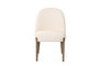 DKD Home Decor Silla Urban Tapizada, Colección Top Chairs 2c24, Estilo Horeca, Acabado Decapé en Blanco y Natural, Dimensiones: 63.5 x 85 x 54.5 cm
