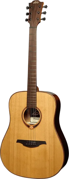 LAG Guitarra Acústica Tramontane 118 Dreadnought Folk Natural (Zurdos) Cedro Rojo Macizo