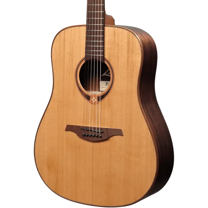 LAG Guitarra Acústica Tramontane 118 Dreadnought Folk Natural (Zurdos) Cedro Rojo Macizo