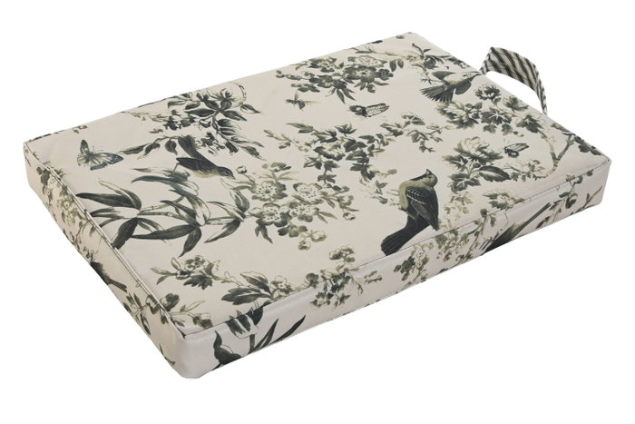 DKD Home Decor Green leaves Cojín Suelo Terraza y Jardín 40x25x4 cm Poliéster Crudo Verde