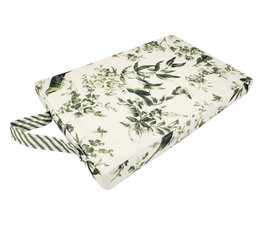 DKD Home Decor Green leaves Cojín Suelo Terraza y Jardín 40x25x4 cm Poliéster Crudo Verde