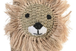 DKD Home Decor Cesta Kids Natural Seagrass Metal 47 x 36 x 32 cm (2 Unidades)