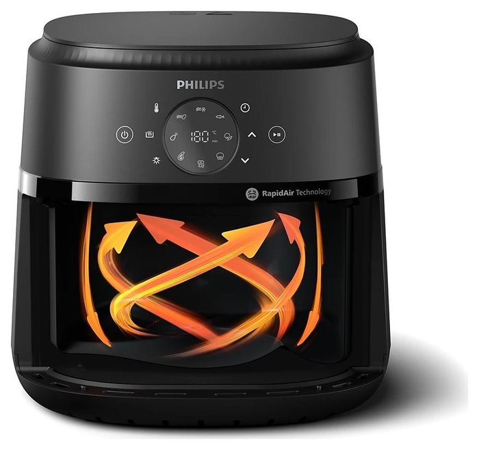 Philips Freidora de Aire Serie 2000 6,2L Negro