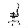 PIQUERAS Y CRESPO Silla de oficina Jorquera con Mecanismo Sincro, Gris y Blanco